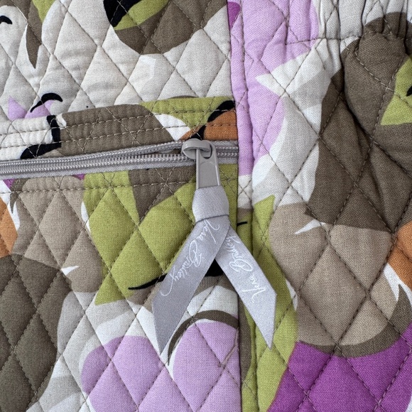 EUC Vera Bradley Tote - Quilted, Floral in Purples & Green, EUC - Picture 4 of 7